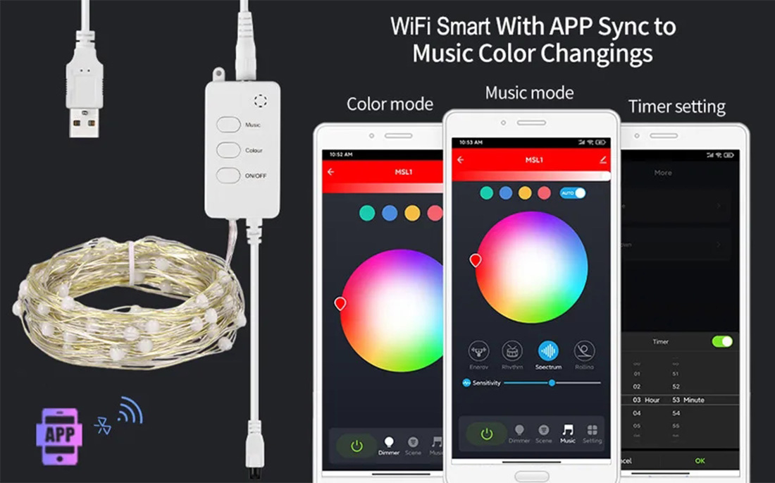 تطبيق Smart Life Fairy String Lights Color Change لإدخال الصورة